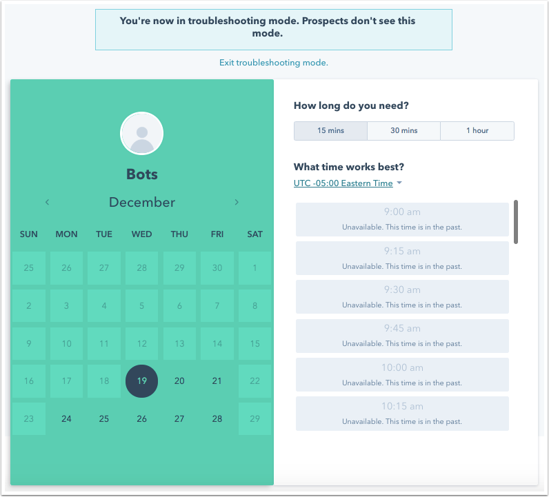 meetings-troubleshooting-mode