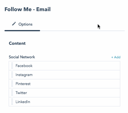 reorder follow me module