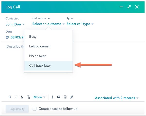 select-custom-outcome-from-dropdown-menu